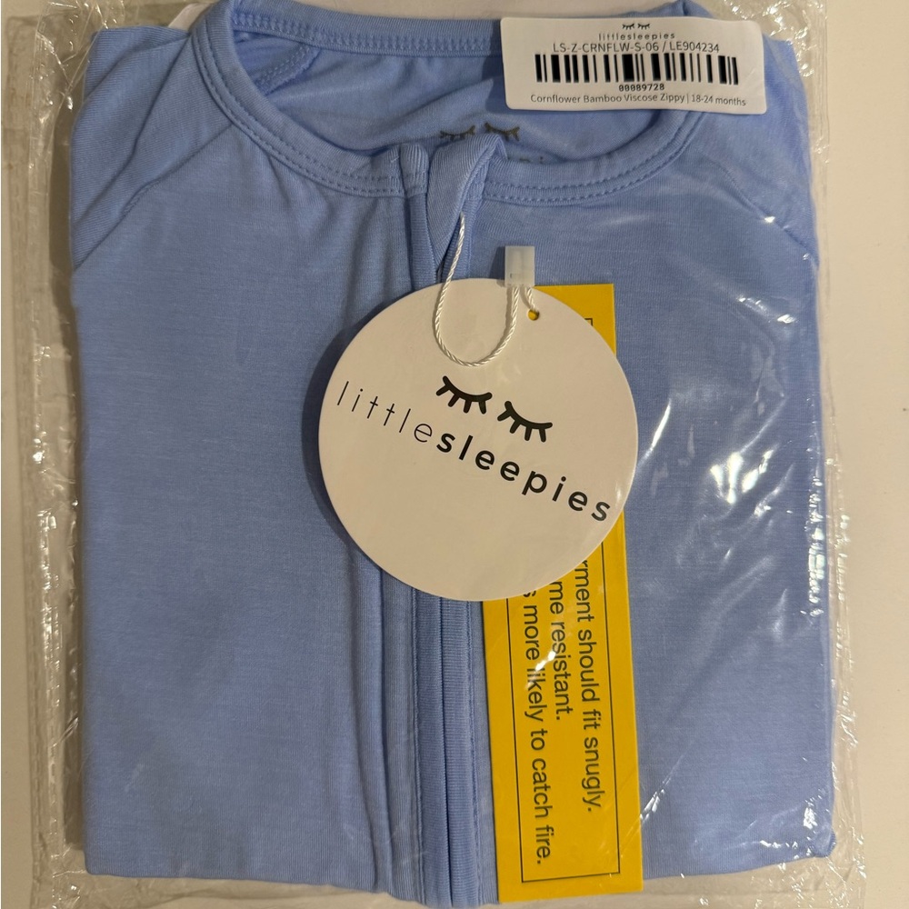 Little Sleepies Light Blue Zippered Pajama